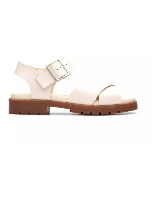 Flat Sandals Clarks en coloris Pink