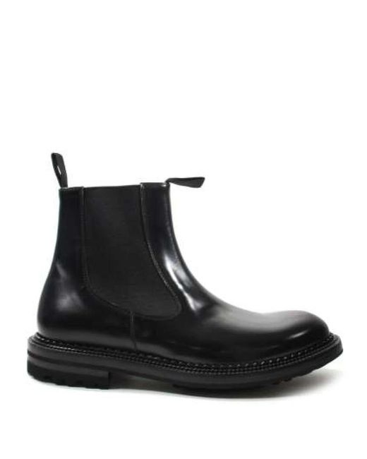 Green George Black Chelsea Boots for men