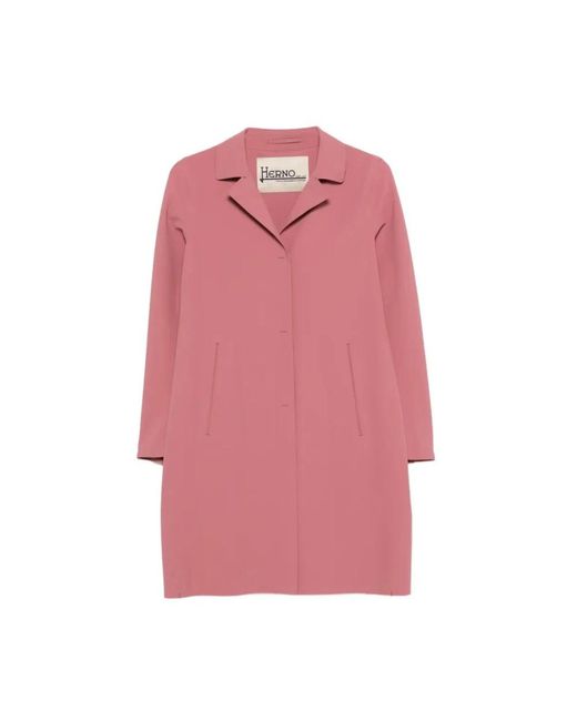 Herno Pink Single-Breasted Coats