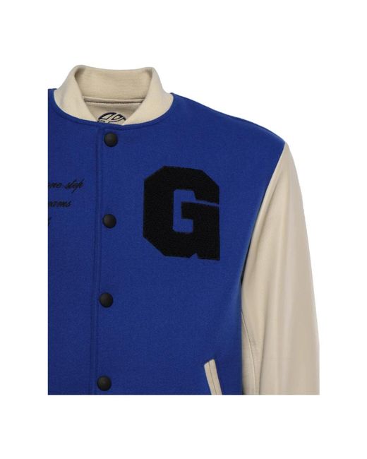 Giuliano Galiano Blue Bomber Jackets for men