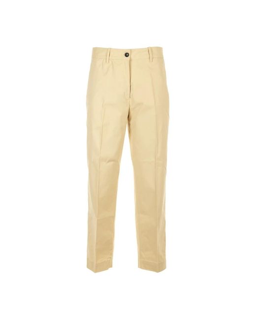 Nine:inthe:morning Natural Straight Trousers