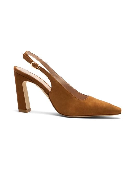 Stuart Weitzman Brown Stassi Slingback Pump 85