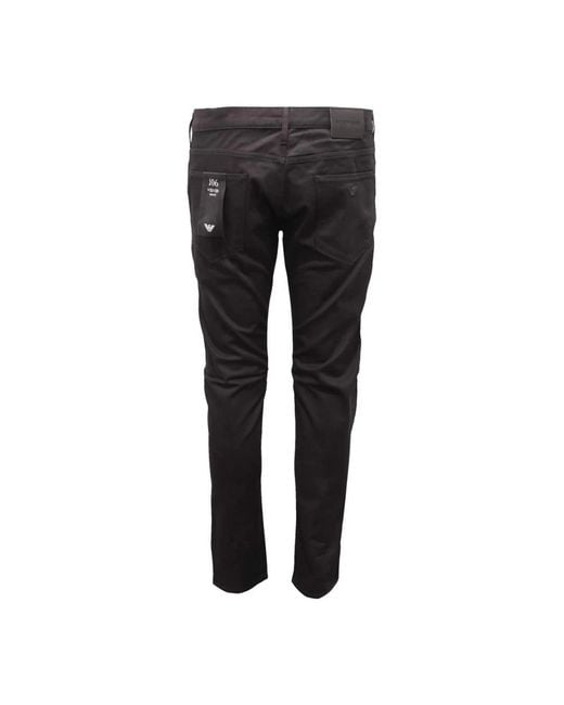 Armani Black Slim-Fit Trousers for men