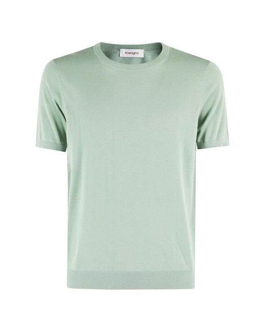 Kangra Baumwollstrick Kurzarm Regular Fit in Green für Herren