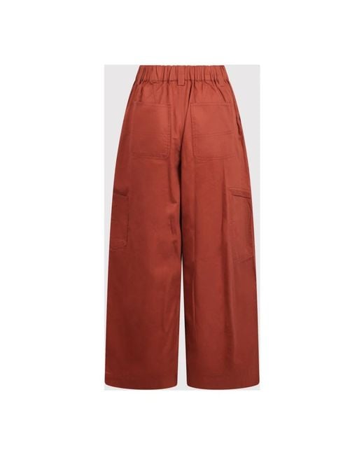 Trousers > cropped trousers Sea en coloris Red