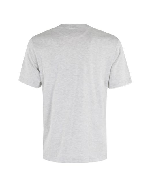 Eleventy Tops ,Grijs ,Katoen T-Shirt Met Ronde Hals En Details in het Gray voor heren