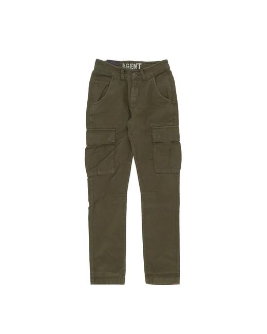 Alpha Industries Green Slim-Fit Trousers for men