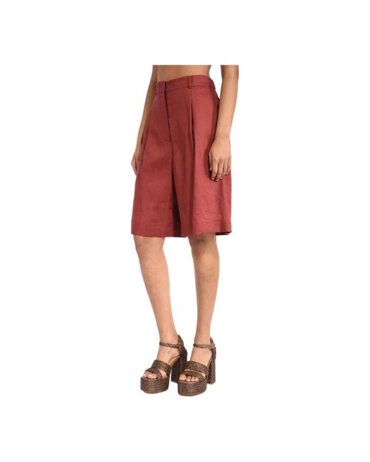 Max Mara Red Casual Shorts