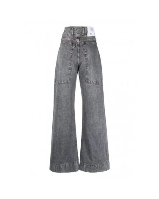 3x1 Gray Wide Jeans