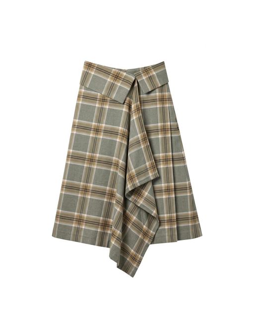 Tela Gray Midi Skirts