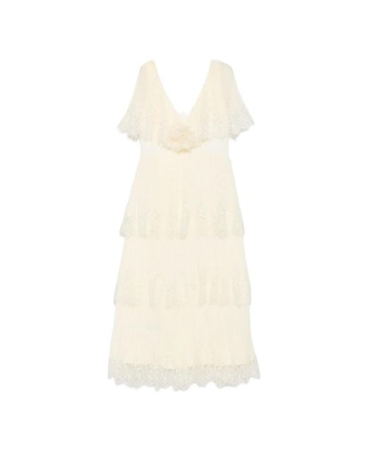 Self-Portrait Natural Midi Dresses