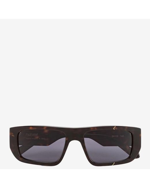 Facehide Accessoires ,Bruin ,Kintsugi Bruine Zonnebril Logo in het Black voor heren