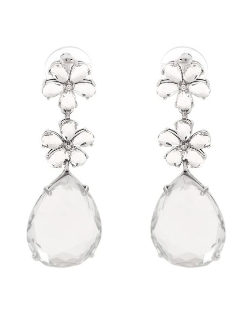 Self-Portrait White Earrings