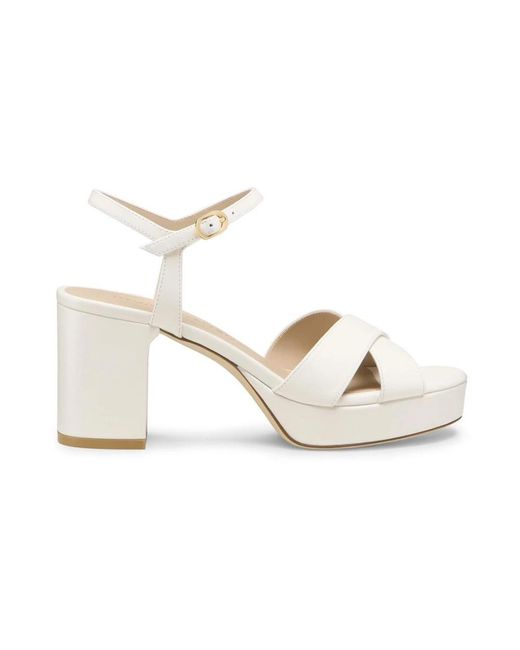 Stuart Weitzman White High Heel Sandals