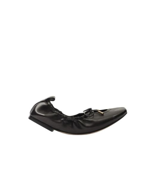 Scarosso Black Ballerina Shoes