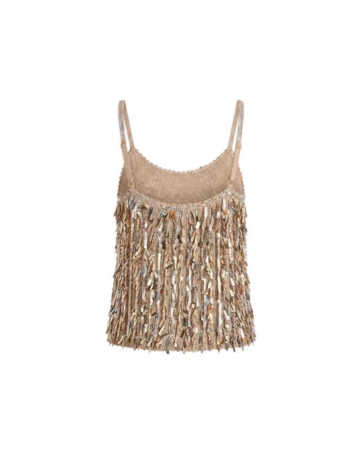 Alice + Olivia Natural Sleeveless Tops