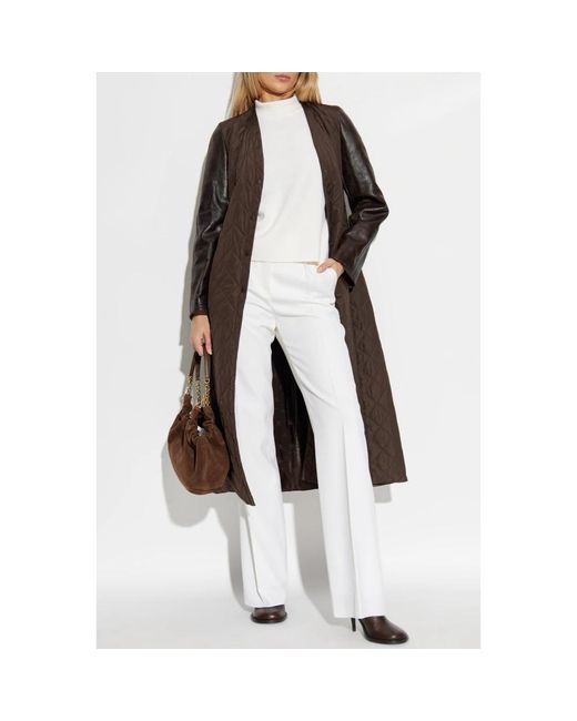 Max Mara Jassen ,Bruin ,Wol Berta Coat in het Brown