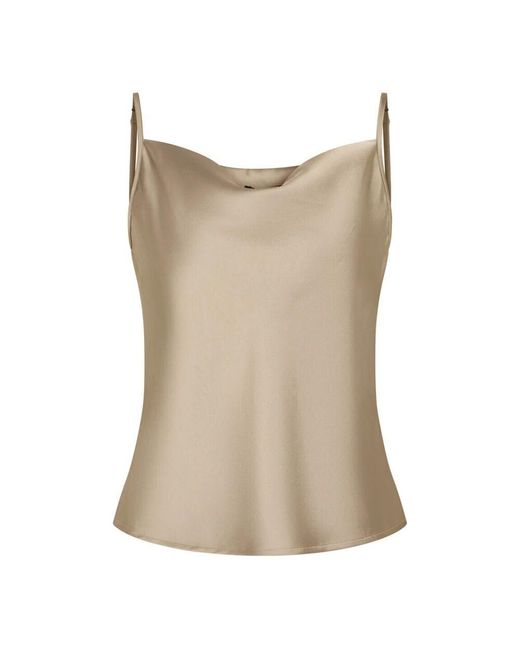 Bruuns Bazaar Brown Ärmelloses Top Mit Drapierungseffekt