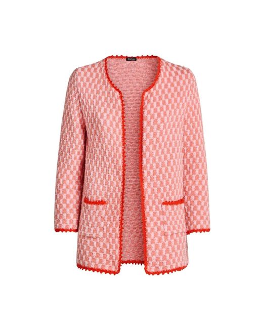 Kiton Compact-Weave Katoenen Jas in het Pink