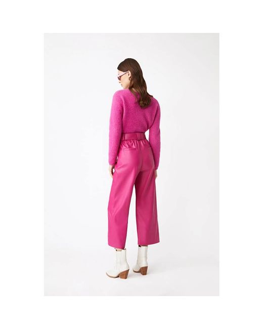 Suncoo Pink Cropped Trousers