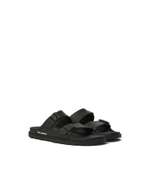 Karl Lagerfeld Black Sliders for men