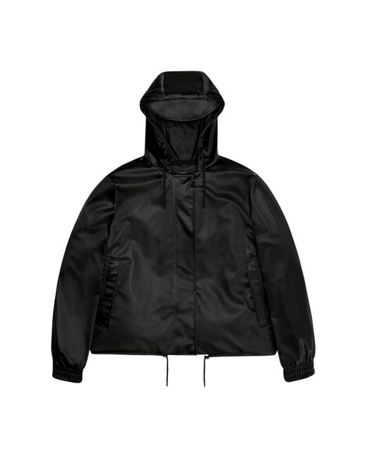 Rains Jassen ,Zwart ,Nylon String Jacket in het Black