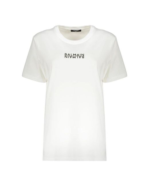 T-Shirts Balmain de color White