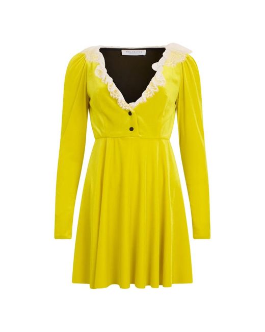 Philosophy Di Lorenzo Serafini Yellow Short Dresses