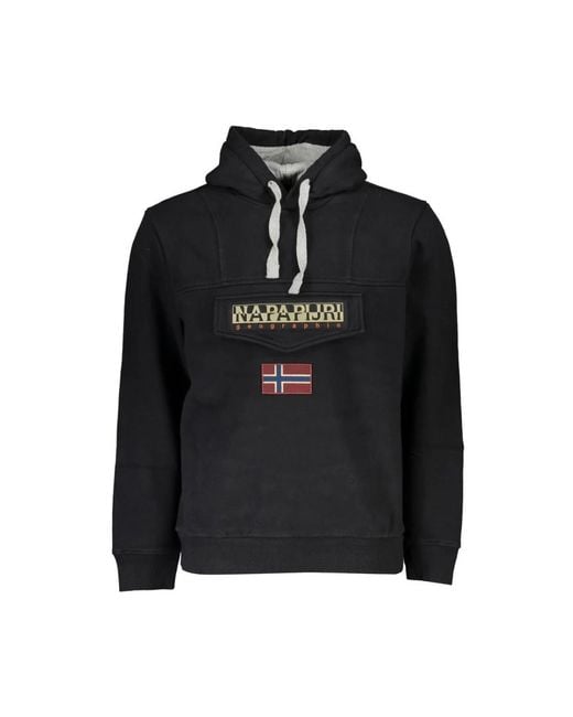 Elegante felpa in pile di Napapijri in Black da Uomo
