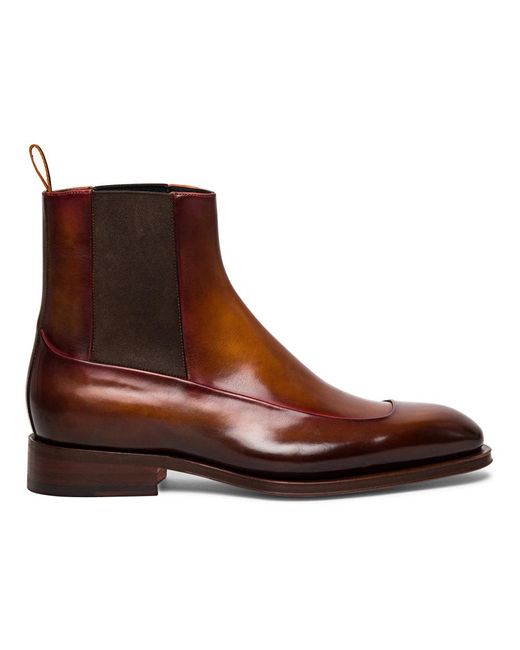 Shoes > boots > chelsea boots Santoni pour homme en coloris Brown