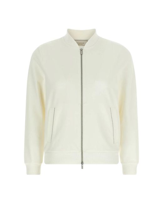 Peserico White Bomber Jackets