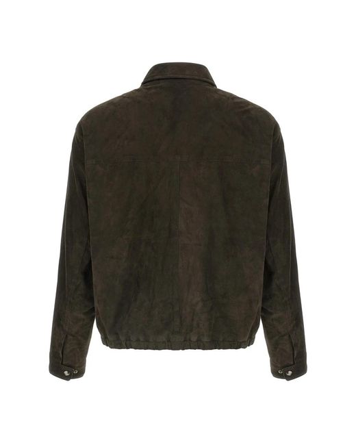 Giorgio Brato Green Leather Jackets for men