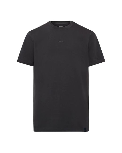 Boggi T-shirt aus stretch-supima-baumwolle in Black für Herren