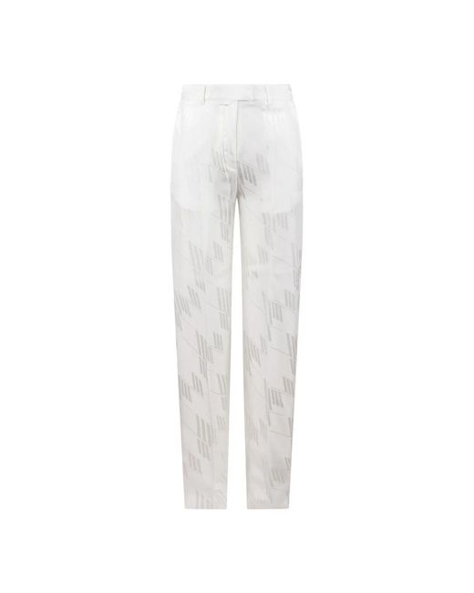 The Attico White Slim-Fit Trousers