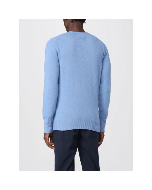Drumohr Regular Fit Rundhals-Pullover in Blue für Herren