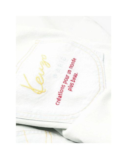 Loose-Fit Jeans KENZO de color White