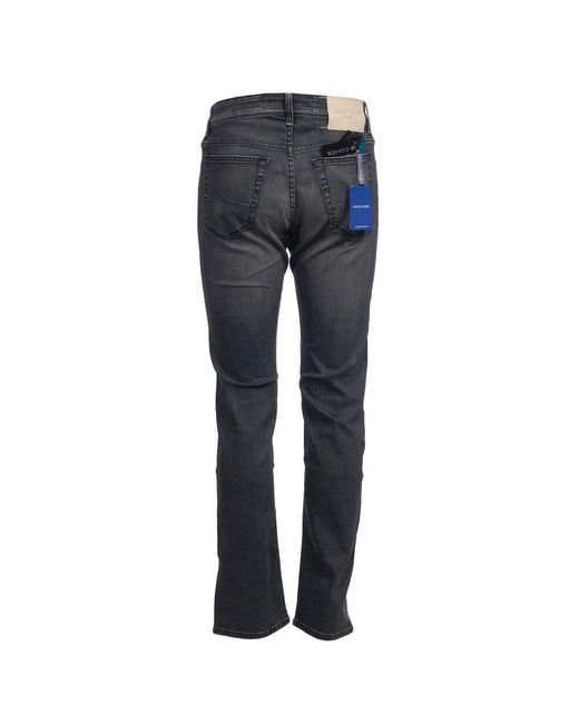 Jacob Cohen Slim Fit Graue Baumwollstretch-Jeans in Gray für Herren
