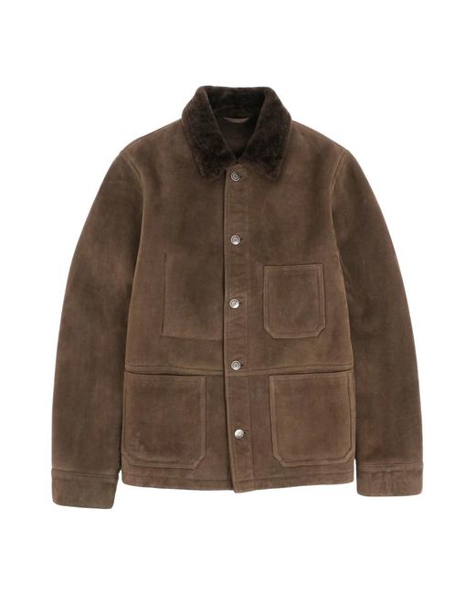 Giorgio Brato Brown Leather Jackets for men