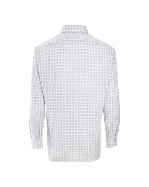 Luigi Borrelli Napoli Blue Casual Shirts for men