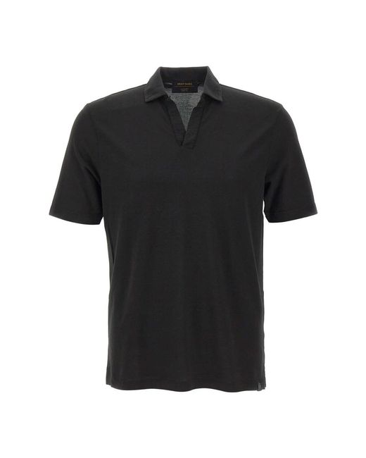 Gran Sasso Black Polo Shirts for men