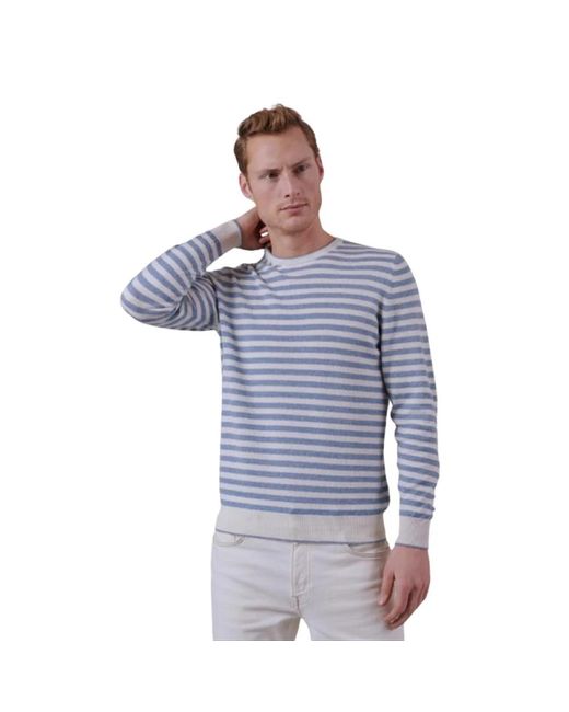Knitwear > round-neck knitwear Fedeli pour homme en coloris Blue