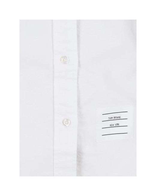 Thom Browne White Klassisches weißes baumwollhemd
