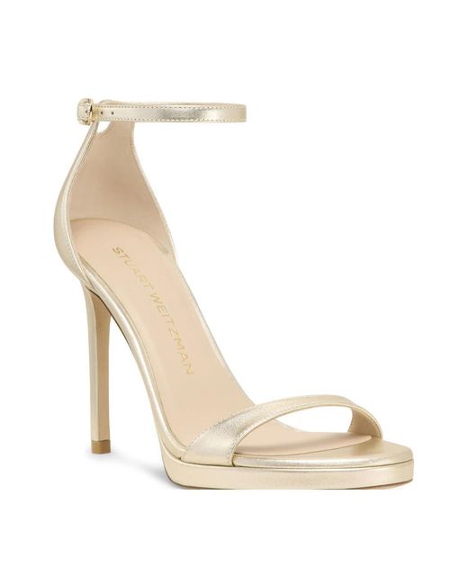 Stuart Weitzman Metallic Nudist Platform