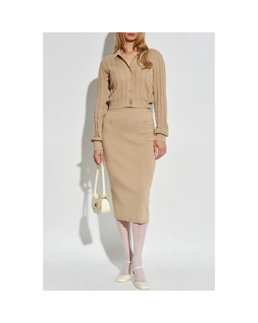 Alessandra Rich Midi Skirts in het Natural