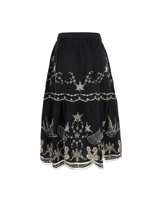 Sea Black Maxi Skirts