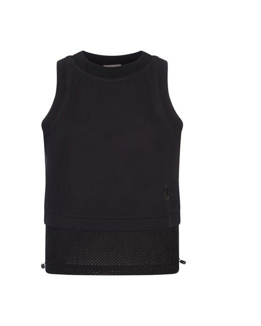 Moncler Sleeveless Tops in het Black