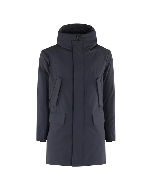 Save The Duck Jassen ,Zwart ,Leer Wilson Parka in het Blue voor heren