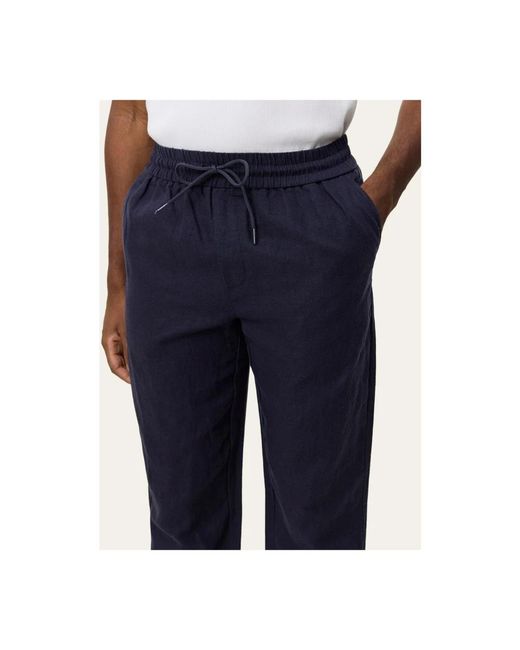 Les Deux Blue Straight Trousers for men
