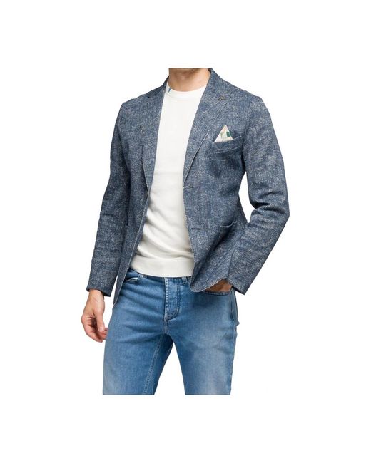 Bob Jassen ,Blauw ,Easy Jacket in het Blue voor heren