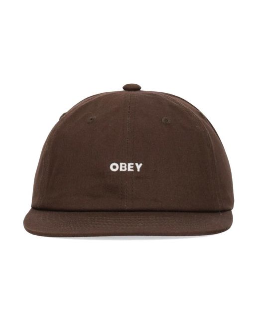 Obey Bold Twill Strapback Kappe in Brown für Herren
